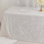 Premium Crushed Velvet 90"x156" Rectangle Tablecloth White - Reusable Soft & Sophisticated Seamless Table Cover