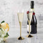 6-Pack Plastic Champagne Flutes Clear/Gold - Stylish Disposable Glasses for Toasts 5oz
