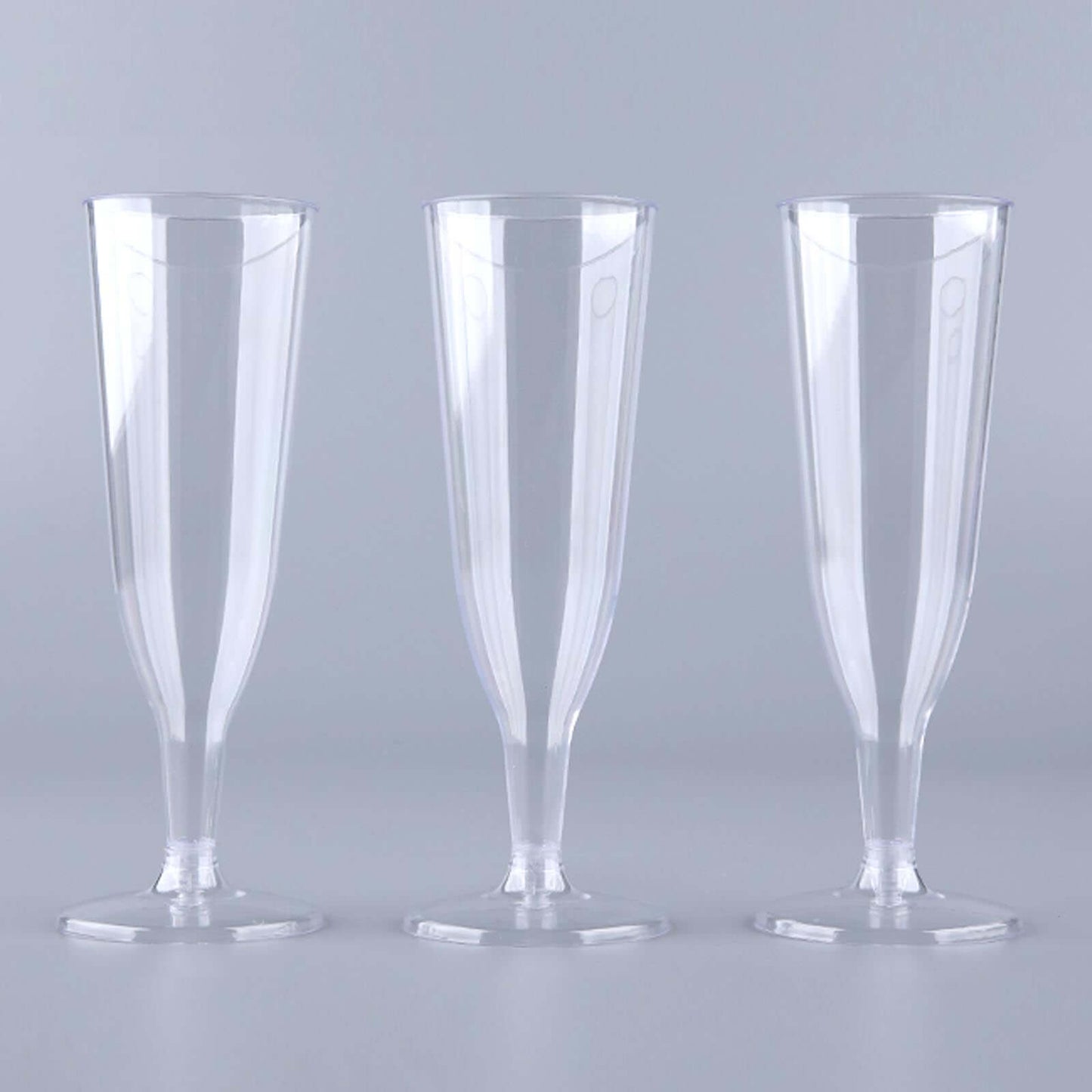 12-Pack Plastic Champagne Flutes Hollow Stem Clear - Lightweight Disposable Glasses for Toasts 5oz