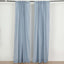 2 Pack Dusty Blue Polyester Event Curtain Drapes, 10ftx8ft Backdrop Event Panels With Rod Pockets 130 GSM
