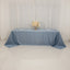 Lamour Satin 90"x156" Rectangle Tablecloth Dusty Blue - Luxurious, Soft Seamless Table Cover