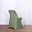 10 Pack Stretch Spandex Chair Covers Dusty Sage Green for Folding Chairs - Durable 160GSM Fitted Slipcovers