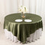 Satin 90"x90" Table Overlay Square Tablecloth Dusty Sage Green - Smooth Finish Table Topper