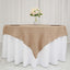 Faux Burlap Jute 54"x54" Table Overlay Square Tablecloth Natural - Rustic Event Table Linen