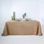 Faux Linen 90"x132" Rectangular Tablecloth Natural - Slubby Texture Wrinkle-Resistant Seamless Table Cover