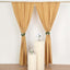 2 Pack Gold Polyester Event Curtain Drapes, 10ftx8ft Backdrop Event Panels With Rod Pockets 130 GSM