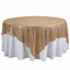 Sequin 90"x90" Table Overlay Square Tablecloth Gold - Sparkly Design for Stylish Celebrations