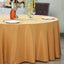 Polyester 132" Round Tablecloth Gold - Seamless Chic Design for Grand Celebrations