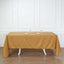 Polyester 72"x120" Rectangle Tablecloth Gold - Durable and Stylish for Events