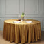 Premium Velvet 120" Round Tablecloth Gold - Reusable Soft & Seamless Table Cover for Upscale Events