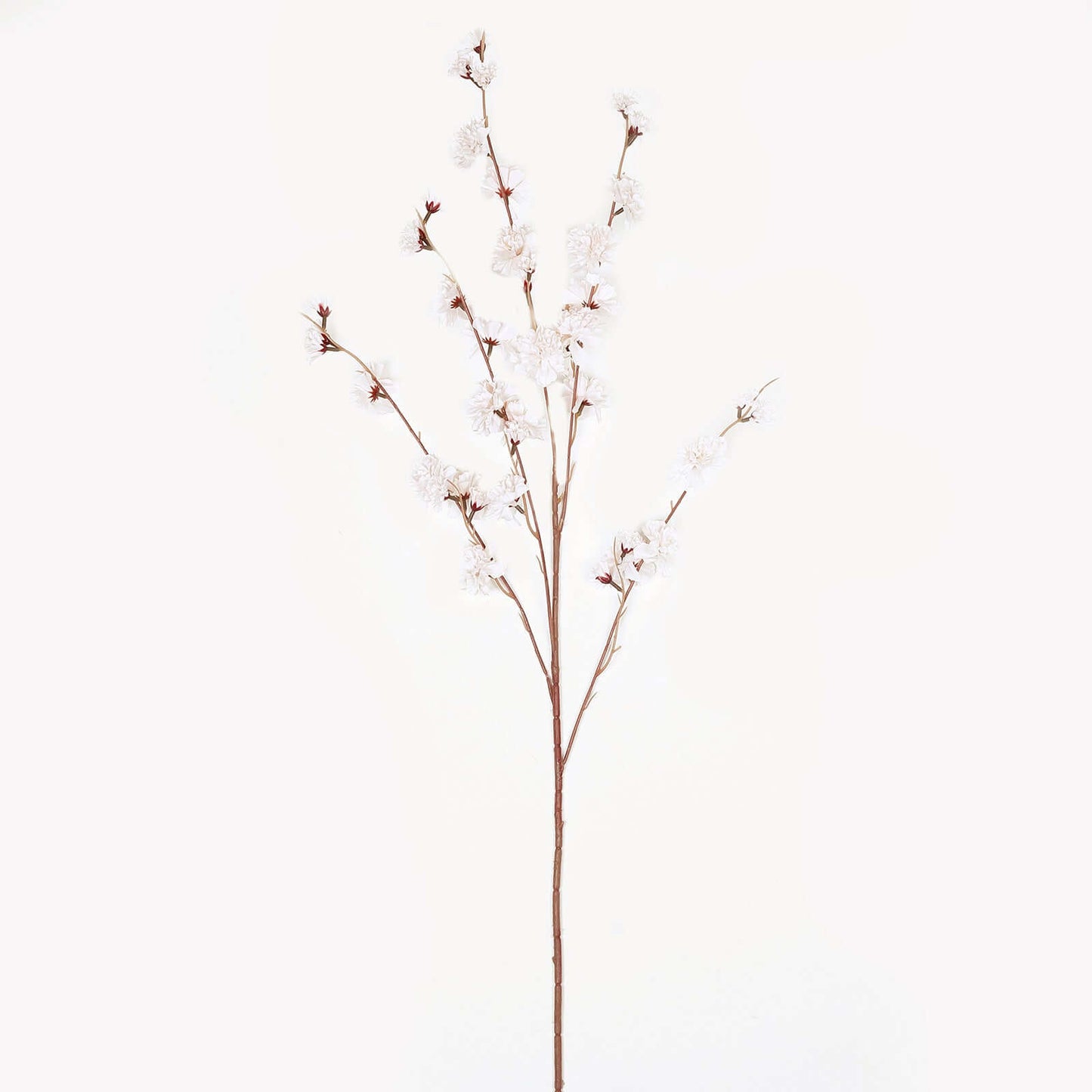 2 Branches 42" Tall Ivory Artificial Silk Carnation Flower Stems