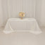 Lamour Satin 90"x132" Rectangle Tablecloth Ivory - Soft & Silk-Like Seamless Table Cover