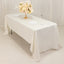 Lamour Satin 60"x126" Rectangle Tablecloth Ivory - Soft & Silk-Like Table Cover
