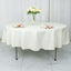 Premium Polyester 90" Round Tablecloth Ivory - Stain and Wrinkle-Resistant Design with 220GSM Thickness Table Cover