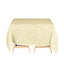 Linen 72"x72" Table Overlay Square Tablecloth Ivory - Slubby Textured Wrinkle-Resistant Design for Stylish Occasions