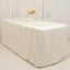 Premium Polyester 6ft Rectangle Tablecloth Ivory Durable Fitted 220GSM Table Cover