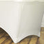 Stretch Spandex 6ft Rectangle Tablecloth Ivory - Durable Form-Fitting Table Cover