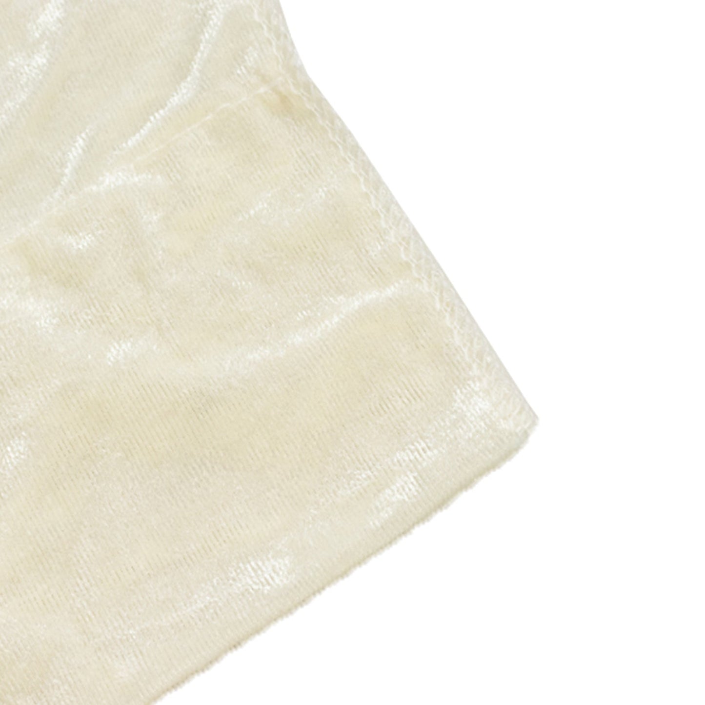 Ivory Crushed Velvet Backdrop Curtain â€“ 8ft x 8ft Event Drape with Rod Pocket, Privacy Panel for Photo Booths & Events