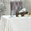Premium Velvet 90"x132" Rectangle Tablecloth Ivory - Reusable Soft & Seamless Table Cover