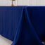Lamour Satin 90"x156" Rectangle Tablecloth Royal Blue - Luxurious, Soft Seamless Table Cover