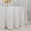 100% Cotton 120" Round Tablecloth White Linen - Seamless, Soft & Breathable Table Cover