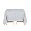 Linen 72"x72" Table Overlay Square Tablecloth Silver - Slubby Textured Wrinkle-Resistant Design for Stylish Occasions