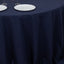 Cotton Blend 132" Round Tablecloth Navy Blue - Seamless Wrinkle-Resistant Table Cover