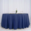 Polyester 132" Round Tablecloth Navy Blue - Seamless Chic Table Cover