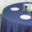 Premium Polyester 132" Round Tablecloth Navy Blue - Seamless 220GSM Wrinkle-Resistant Table Cover