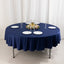 Scuba Round 90" Tablecloth Navy Blue - Wrinkle Free & Stain Resistant Table Cover