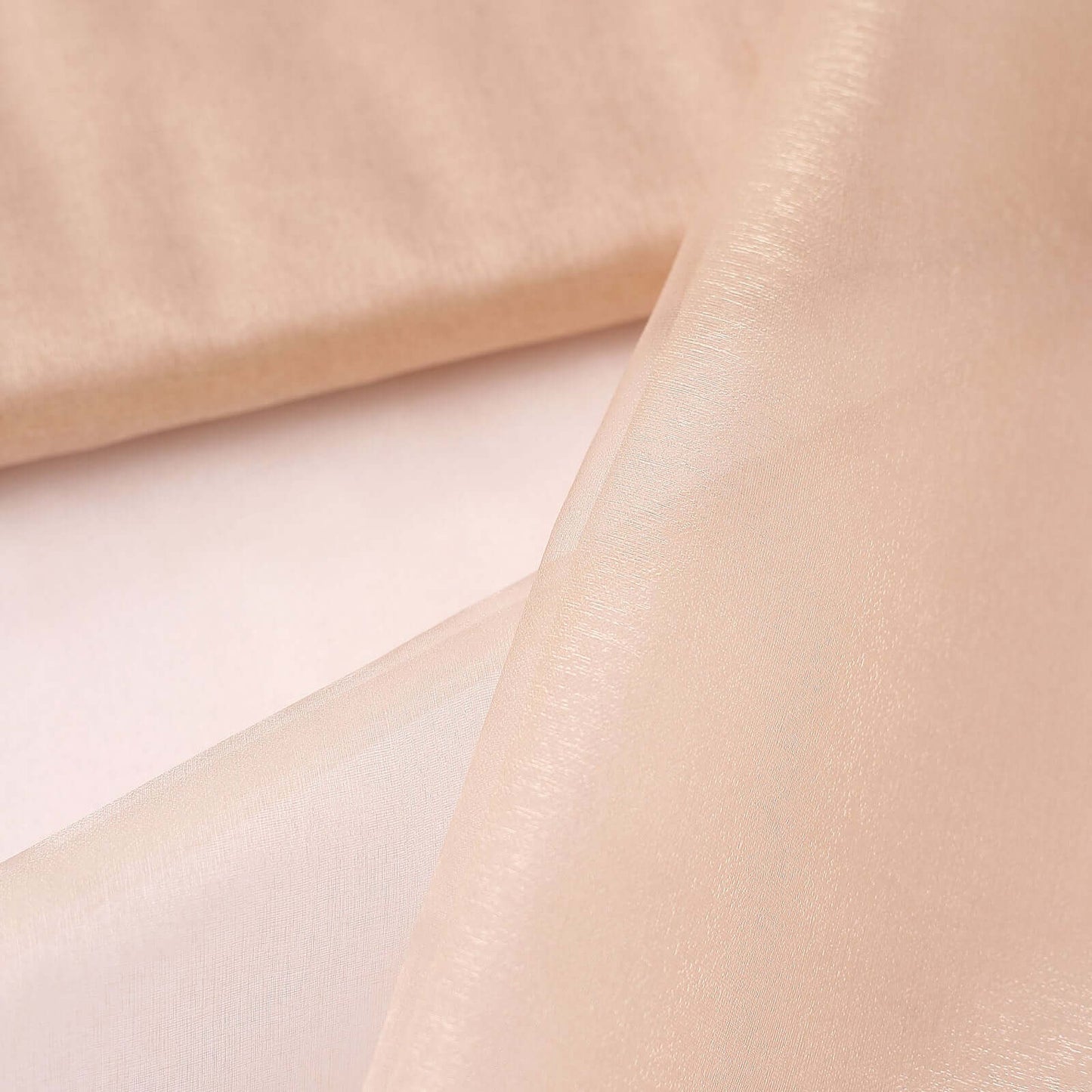 54"x10yd Nude Solid Sheer Chiffon Fabric Bolt, DIY Voile Drapery Fabric
