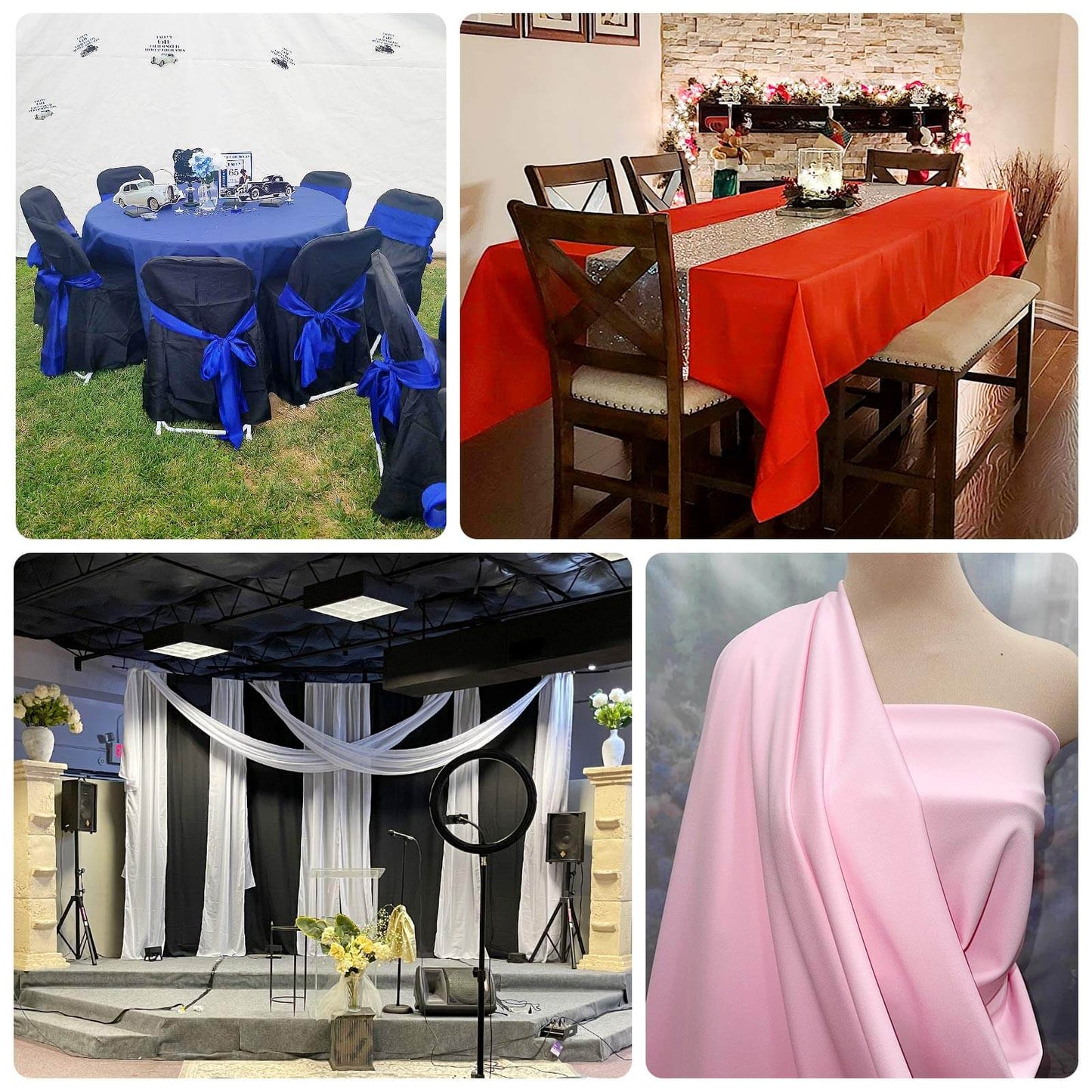 Nude Scuba Polyester Fabric Roll, Wrinkle Free DIY Craft Fabric Bolt- 60"x10 Yards