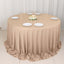Scuba Round 132" Tablecloth Nude - Wrinkle Free & Stain Resistant Seamless Table Cover