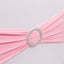5 Pack Stretch Spandex Chair Sashes Pink - Reusable Chair Bands with Silver Diamond Ring Slide Buckle 5"x14"