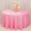 Lamour Satin 120" Round Tablecloth Pink - Seamless Table Cover with Soft Tempered Sheen