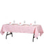 Polyester 60"x102" Rectangle Tablecloth White/Rose Quartz - Checkered Buffalo Plaid Table Cover