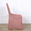 10 Pack Polyester Chair Cover for Banquet Chairs Dusty Rose - Stain-Resistant Reusable Slip-On Slipcover