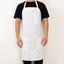 White Premium Polyester Cooking Chef Apron with Adjustable Neck and Long Ties, Waterdrop Resistant 2 Pockets Unisex Kitchen Bib Apron