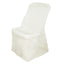 Polyester Chair Cover for Folding Lifetime Chairs Ivory - Reusable Durable Slip-On Cover