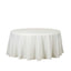 Polyester 120" Round Tablecloth Ivory - Seamless Wrinkle-Resistant Table Cover