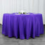 Premium Polyester 120" Round Tablecloth Purple - Seamless 220GSM Wrinkle-Resistant Table Cover