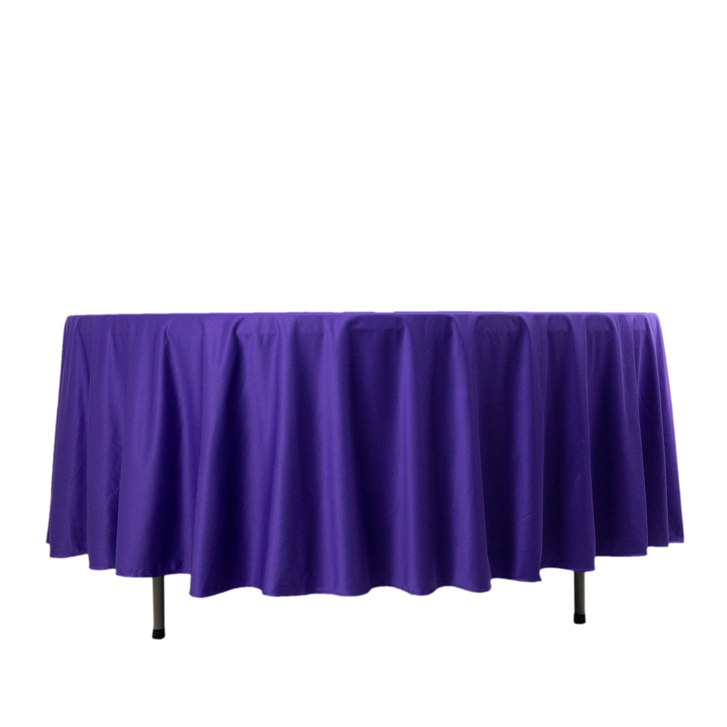 Scuba Round 108" Tablecloth Purple - Wrinkle Free & Stain Resistant Table Cover