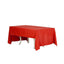 Polyester 60"x126" Rectangle Tablecloth Red - Wrinkle-Resistant Table Cover