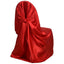 Satin Chair Cover Self-Tie Universal Design Red - Durable Slip-On Cover for Folding, Dining, Banquet & Standard Chairs