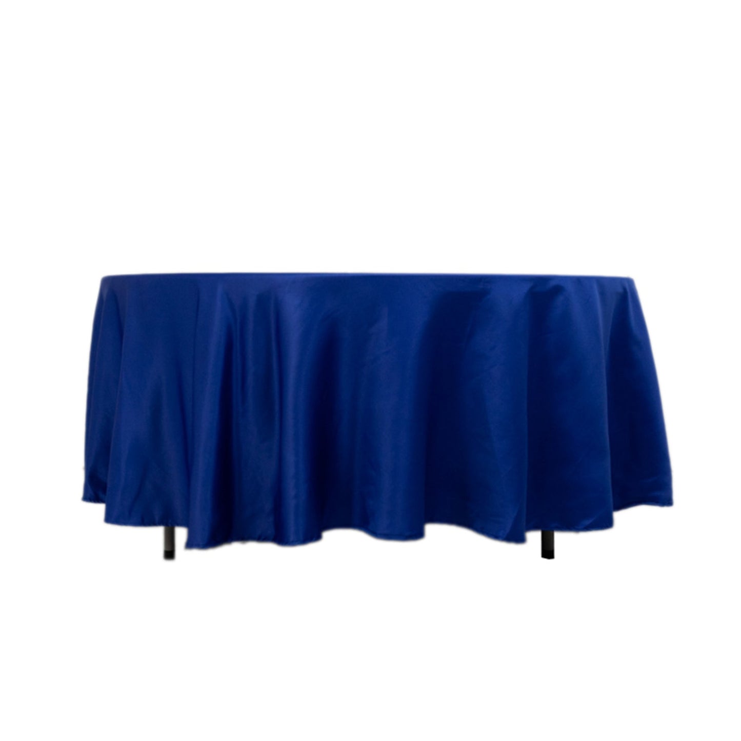 Lamour Satin 108" Round Tablecloth Royal Blue - Durable & Silk-Like Table Cover