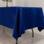 Lamour Satin 60"x102" Rectangle Tablecloth Royal Blue - Durable & Silky Soft Feel Table Cover