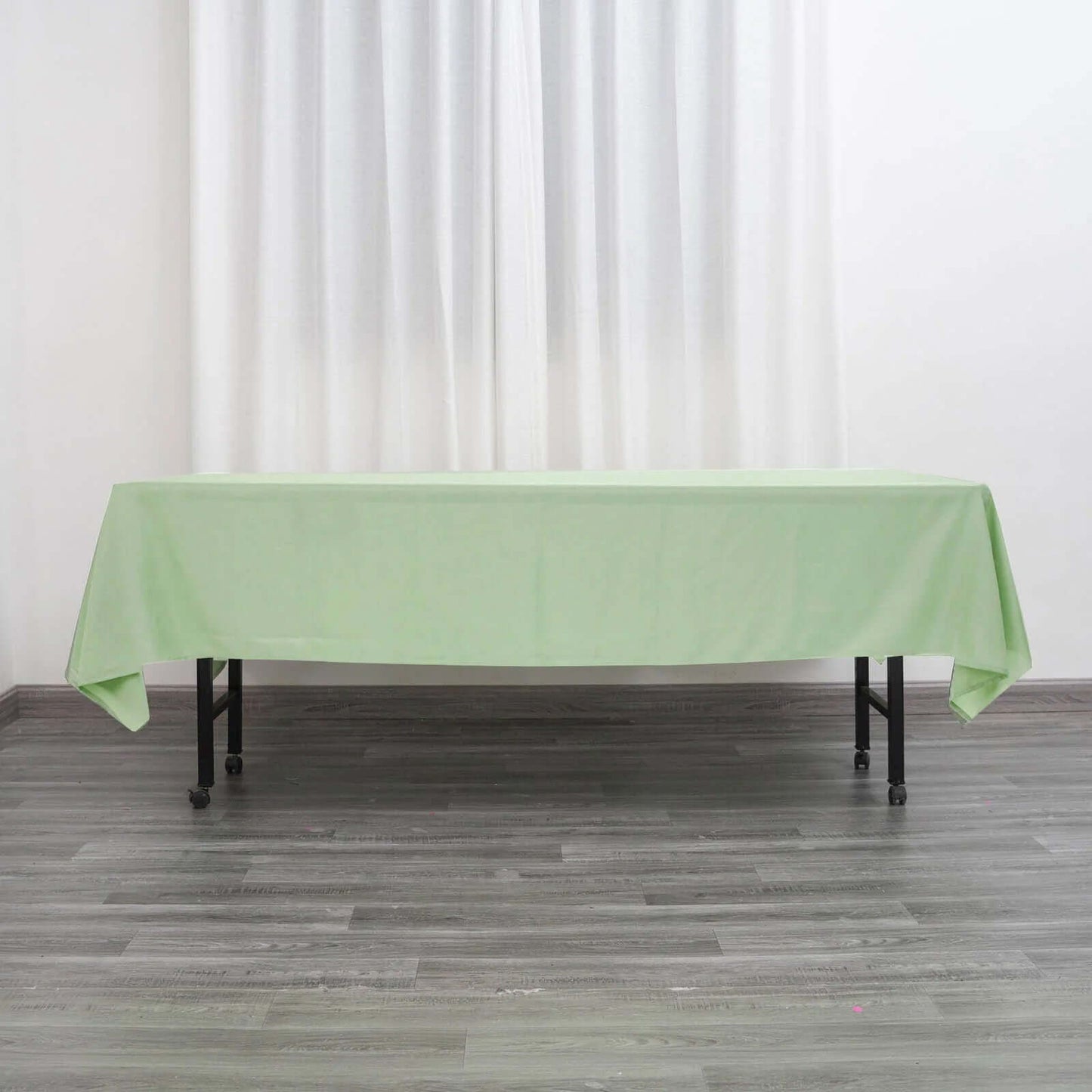 Polyester 60"x102" Rectangle Tablecloth Sage Green - Durable and Stylish Table Cover