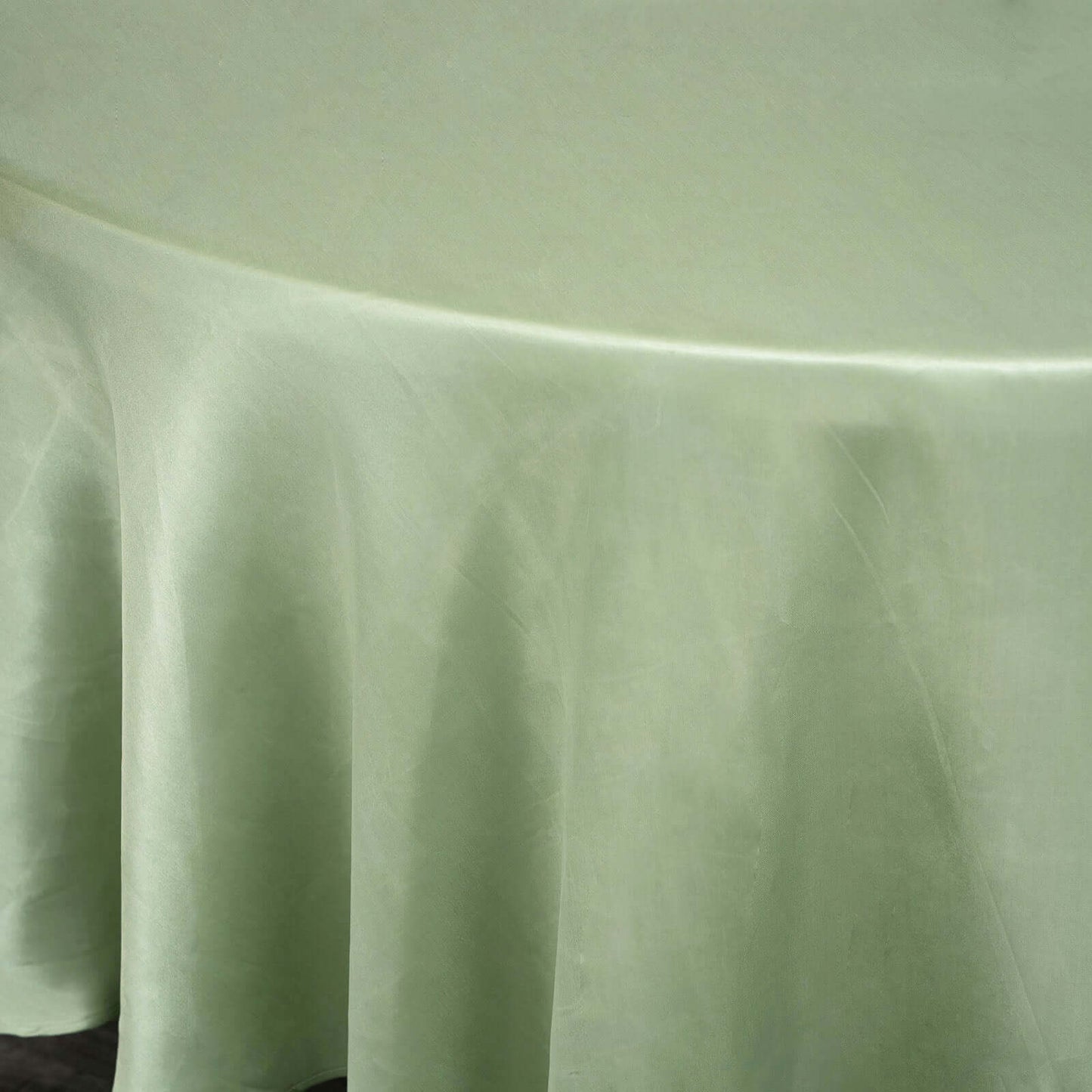 Satin 108" Round Tablecloth Sage Green - Smooth and Lustrous Table Cover