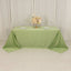 Lamour Satin 90"x132" Rectangle Tablecloth Sage Green - Soft & Silk-Like Seamless Table Cover
