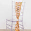 5 Pack Chair Sashes with Wave Embroidered Sequins Rose Gold/Gold 6"x88"
